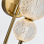 Бра цвета латунь с 6-ю рифлеными плафонами шаровидной формы Alora варинант исполнения - 3 | Loft Concept в Ижевске