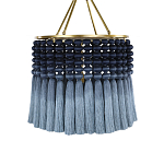 Люстра синяя плетеная с кисточками Boho Tassel Chandelier варинант исполнения - 1 | Loft Concept в Ижевске