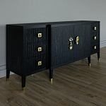 Большой Комод-буфет Elsa Dreams Black с ящиками варинант исполнения - 4 | Loft Concept в Ижевске