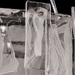 Люстра круглая с подвесными прямоугольными пластинами из стекла Glacier Panels варинант исполнения - 9 | Loft Concept в Ижевске