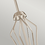 Люстра цвета никель с 6-ю рифлеными стеклянными плафонами и изогнутым каркасом Kichler варинант исполнения - 5 | Loft Concept в Ижевске