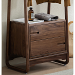 Вешалка деревянная с 2- мя ящиками Moon Walnut Furniture варинант исполнения - 7 | Loft Concept в Ижевске