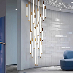 Люстра в современном стиле с 30-ю каскадными светодиодными лампами Golden LED Rain варинант исполнения - 2 | Loft Concept в Ижевске