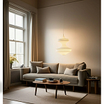 Подвесной вязаный белый светильник «Моника» варинант исполнения - 3 | Loft Concept в Ижевске