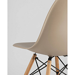 Пластиковый стул на ножках из массива бука Eames Beige варинант исполнения - 3 | Loft Concept в Ижевске