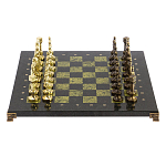 Шахматы Ренессанс из бронзы с доской из натурального камня Змеевик Decorative Thematic Chess варинант исполнения - 1 | Loft Concept в Ижевске