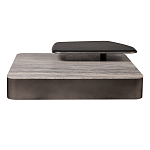 Столик журнальный квадратный  с полкой Sculptural Marble Accent с мрамором  варинант исполнения - 1 | Loft Concept в Ижевске