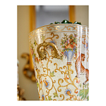 Кашпо с растительным и животным орнаментом на бронзовых ножках Turquoise Blooming Garden варинант исполнения - 7 | Loft Concept в Ижевске