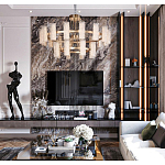 Люстра двухъярусная круглая с текстурными цилиндрическими плафонами Glimpse варинант исполнения - 10 | Loft Concept в Ижевске