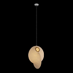 Подвесной светильник белый с фигурным тканевым плафоном White Whirlwinds варинант исполнения - 2 | Loft Concept в Ижевске