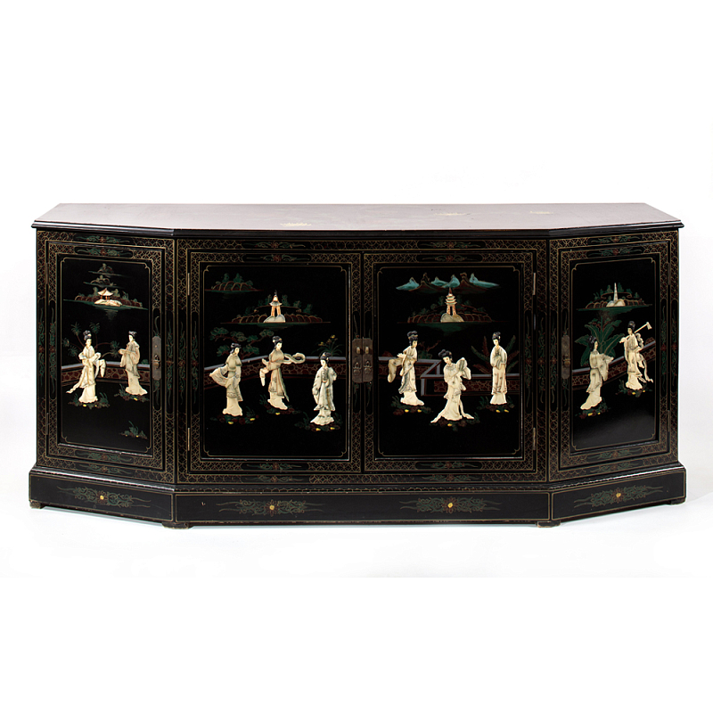 Комод в китайском стиле Chinese Black Chest of Drawers Мульти Черный Комод в китайском стиле Chinese Black Chest of Drawers Мульти Черный в Ижевске | Loft Concept