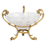 Чаша из прозрачного рельефного стекла на бронзовой подставке Eden Garden варинант исполнения - 1 | Loft Concept в Ижевске