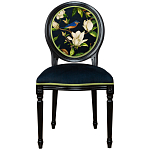 Стул чёрный из натурального бука с изображением птица в саду Blooming Magnolias варинант исполнения - 1 | Loft Concept в Ижевске