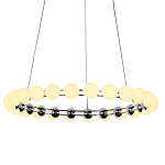 Люстра светодиодная кольцевая с круглыми плафонами белого цвета PEARLS Suspension 48 варинант исполнения - 1 | Loft Concept в Ижевске