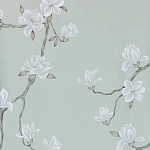 Обои ручная роспись Magnolia Canopy Original Colourway on Adam Grey dyed silk варинант исполнения - 1 | Loft Concept в Ижевске