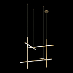 Люстра с 6-ю  пересекающимися цилиндрическими плафонами на тонких тросах Trumpet tube варинант исполнения - 7 | Loft Concept в Ижевске