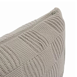 Подушка из хлопка рельефной вязки серого цвета Eden Line варинант исполнения - 2 | Loft Concept в Ижевске