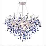 Люстра с синими стеклянными подвесками в форме капель FAIRYTREE Light варинант исполнения - 5 | Loft Concept в Ижевске