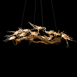 Люстра подвесная с прозрачными стеклянными птичками на ветвях Диаметр 100 см Serip Voa варинант исполнения - 7 | Loft Concept в Ижевске