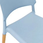 Пластиковый стул на ножках из массива бука Ferret Blue варинант исполнения - 4 | Loft Concept в Ижевске