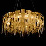 Люстра круглая подвесная с металлическими дугами и длинными цепочками 80 см Atlantis Chain варинант исполнения - 16 | Loft Concept в Ижевске