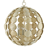 Люстра в форме шара с декором из круглых декоративных элементов Texture Discs варинант исполнения - 2 | Loft Concept в Ижевске