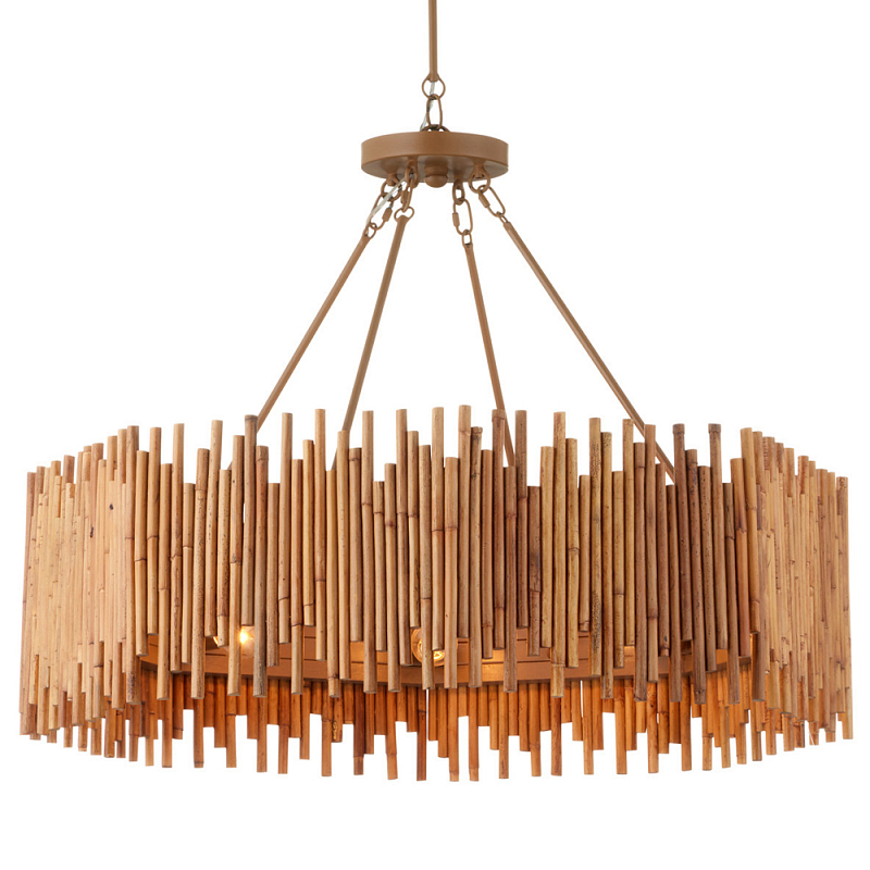 Люстра с абажуром из ротанга Wicker Furniture Бежевый в Ижевске | Loft Concept 