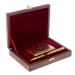 Набор из ручки шариковой металлической и карманной визитницы с гравировкой Герба России Metal Pens варинант исполнения - 2 | Loft Concept в Ижевске