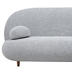 Двухместный диван с мягкой обивкой из ткани серый на деревянных ножках Michael Sofa Grey варинант исполнения - 4 | Loft Concept в Ижевске