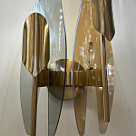 Бра с двумя плафонами дымчатого и янтарного цвета Vertical Glass варинант исполнения - 3 | Loft Concept в Ижевске