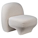 Кресло без подлокотников с обивкой из белой ткани букле Pacification варинант исполнения - 1 | Loft Concept в Ижевске