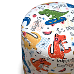 Пуф детский круглый с принтом Dinosaurs CHILDHOOD варинант исполнения - 2 | Loft Concept в Ижевске