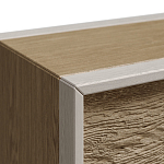 ТВ тумба 2 двери и 2 ящика с подсветкой на рельефном фасаде Warm Industrial варинант исполнения - 7 | Loft Concept в Ижевске