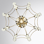 Люстра подвесная из металла с хрустальными подвесками прозрачного цвета Quasar 41 варинант исполнения - 4 | Loft Concept в Ижевске