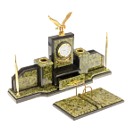 Настольный письменный набор из змеевика  и бронзы с декором в виде орла в подарочной упаковке Successful Leader варинант исполнения - 2 | Loft Concept в Ижевске