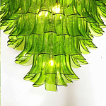 Люстра из семи ярусов зеленого стекла Independence варинант исполнения - 4 | Loft Concept в Ижевске