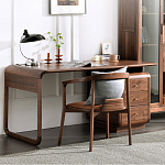 Стол рабочий округлой формы с 3-мя ящиками  Working Moonnut Table варинант исполнения - 8 | Loft Concept в Ижевске