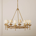 Люстра из кованого железа с отделкой плетеной веревкой и сусальным золотом Parisian Style варинант исполнения - 4 | Loft Concept в Ижевске