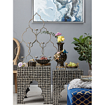 Блюдо черного цвета из фрафора на бронзовых ножках Eden Garden porcelain and bronze варинант исполнения - 6 | Loft Concept в Ижевске