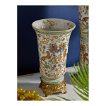 Ваза из фарфора на бронзовом основании Turquoise Blooming Garden варинант исполнения - 5 | Loft Concept в Ижевске