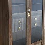 Дизайнерский шкаф витрина Elsa Dreams Walnut с 4-мя ящиками варинант исполнения - 4 | Loft Concept в Ижевске