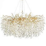 Люстра с хрустальными подвесками на металлических ветках Fairytree Light Gold Chandelier 18 варинант исполнения - 1 | Loft Concept в Ижевске