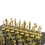 Шахматы Ренессанс из бронзы с доской из натурального камня Змеевик Decorative Thematic Chess варинант исполнения - 3 | Loft Concept в Ижевске