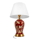 Настольная лампа бордовая с изображением птиц Slip Away варинант исполнения - 3 | Loft Concept в Ижевске