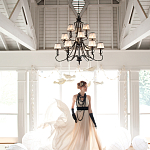 Люстра бронзового цвета с бежевыми абажурами из органзы в классическом стиле Hinkley варинант исполнения - 3 | Loft Concept в Ижевске