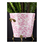 Кашпо из белого фарфора с розовым цветочным орнаментом Eden Garden варинант исполнения - 5 | Loft Concept в Ижевске