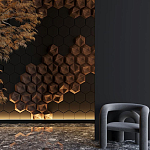 Гипсовая 3D панель с принтографией PM-41 варинант исполнения - 5 | Loft Concept в Ижевске