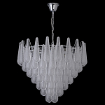 Люстра с подвесками из рифленного стекла в форме капель Textured Glass Chandelier варинант исполнения - 6 | Loft Concept в Ижевске