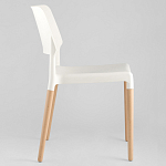Пластиковый стул на ножках из массива бука Ferret White варинант исполнения - 4 | Loft Concept в Ижевске