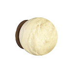 Настенно-потолочный светильник с плафоном в форме шара из алебастра Cryptocrystalline Stone варинант исполнения - 1 | Loft Concept в Ижевске